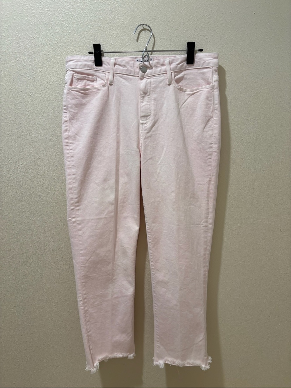 PAIGE Hoxton Straight Ankle Light Pink High-Rise Jeans